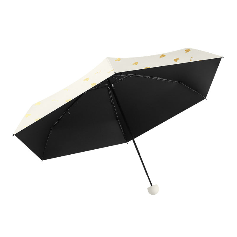 Dame UV-beskyttende sammenleggbar paraply med innovativt design Skanto