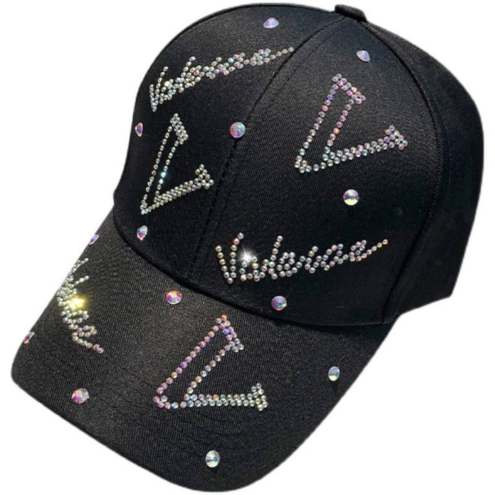 Kvinne Rhinestone Accentuerte Justerbare Baseball cap Skanto