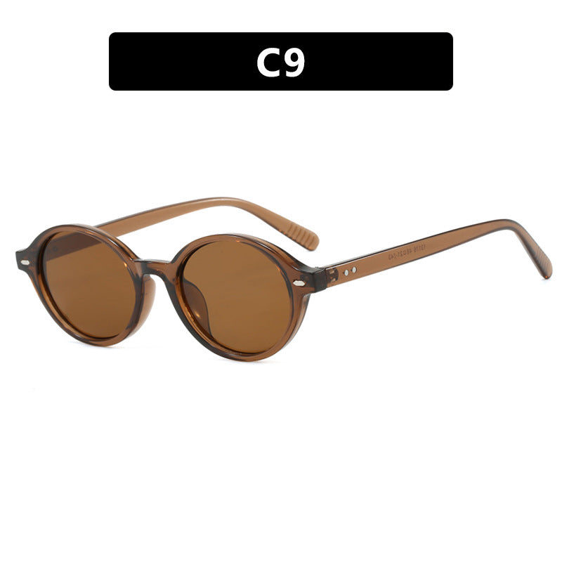 Women's round sunglasses with modern design and polarized lenses Skanto