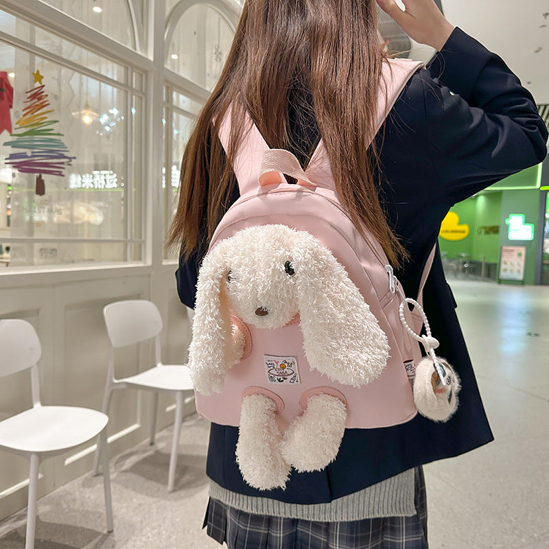 Plush kanin-tema ryggsekk Skanto