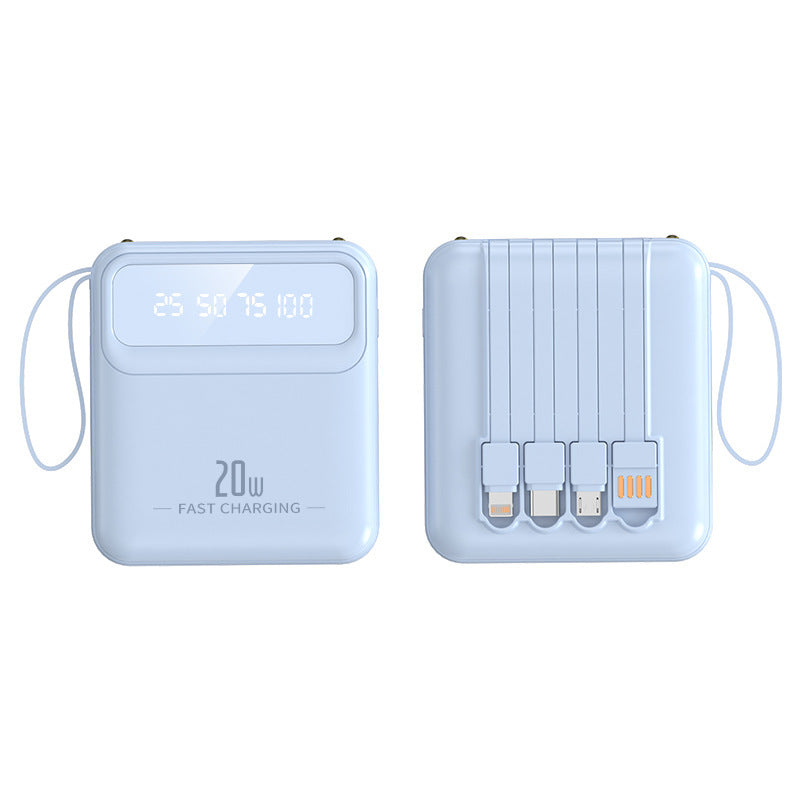 Bærbar powerbank med integrert multifunksjonsladeteknologi Skanto