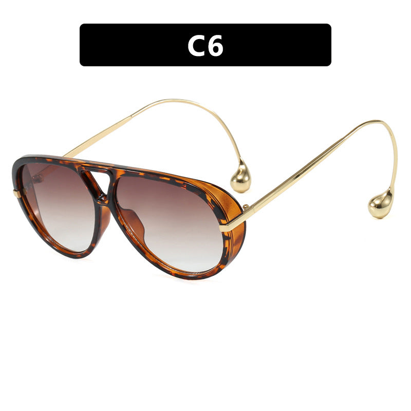 Women's Fashionable Pilot Sunglasses with Luxurious Metal Frame Skanto