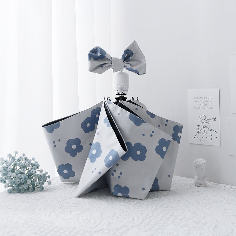 Damer Faltregn paraply med fantastisk blomstedesign Skanto