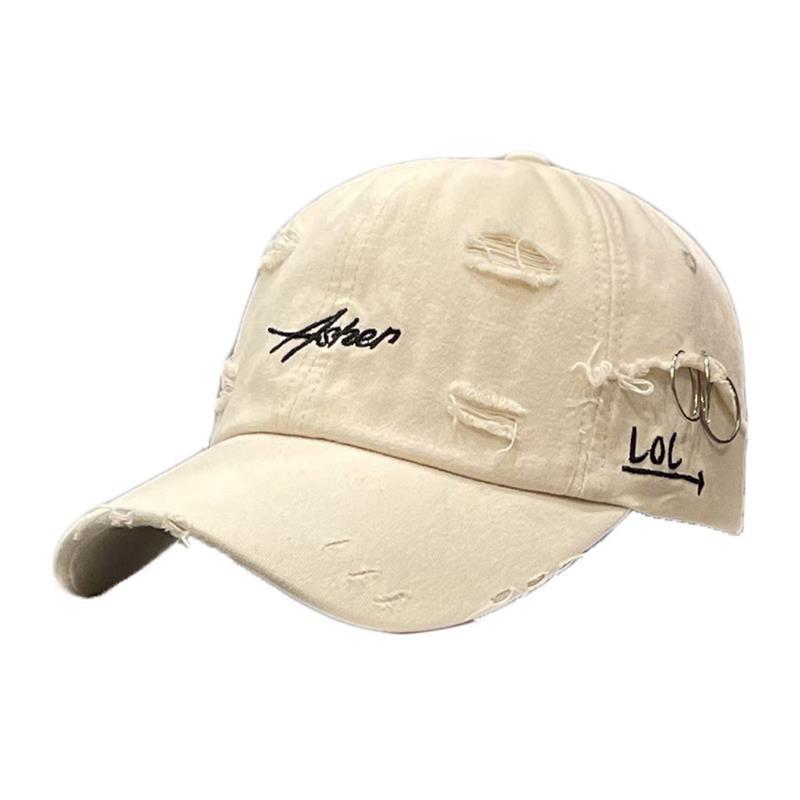 Herre Slitt Denim Caps Skanto