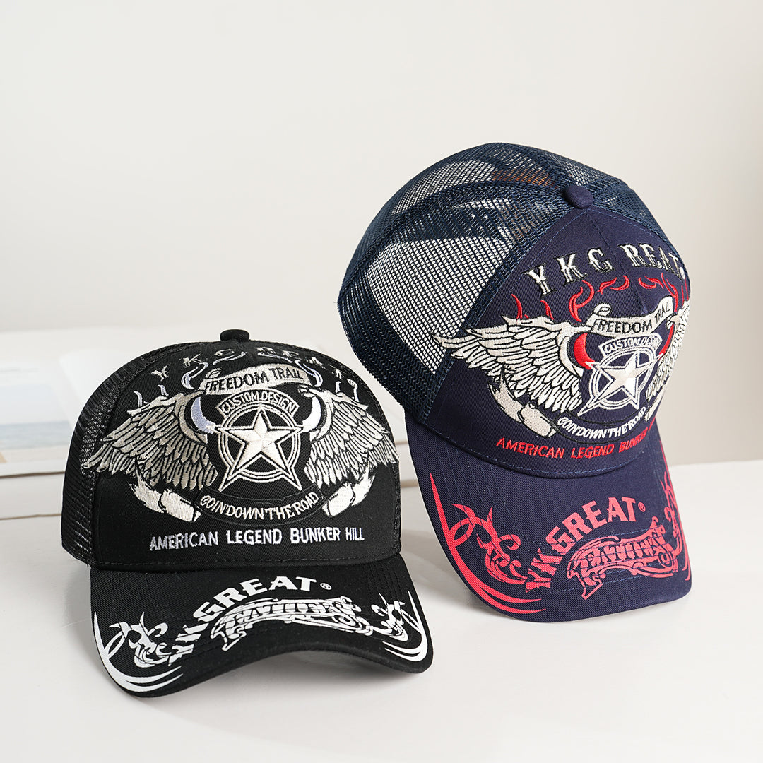 Unisex Trucker Caps med grafisk design og pustende nett Skanto