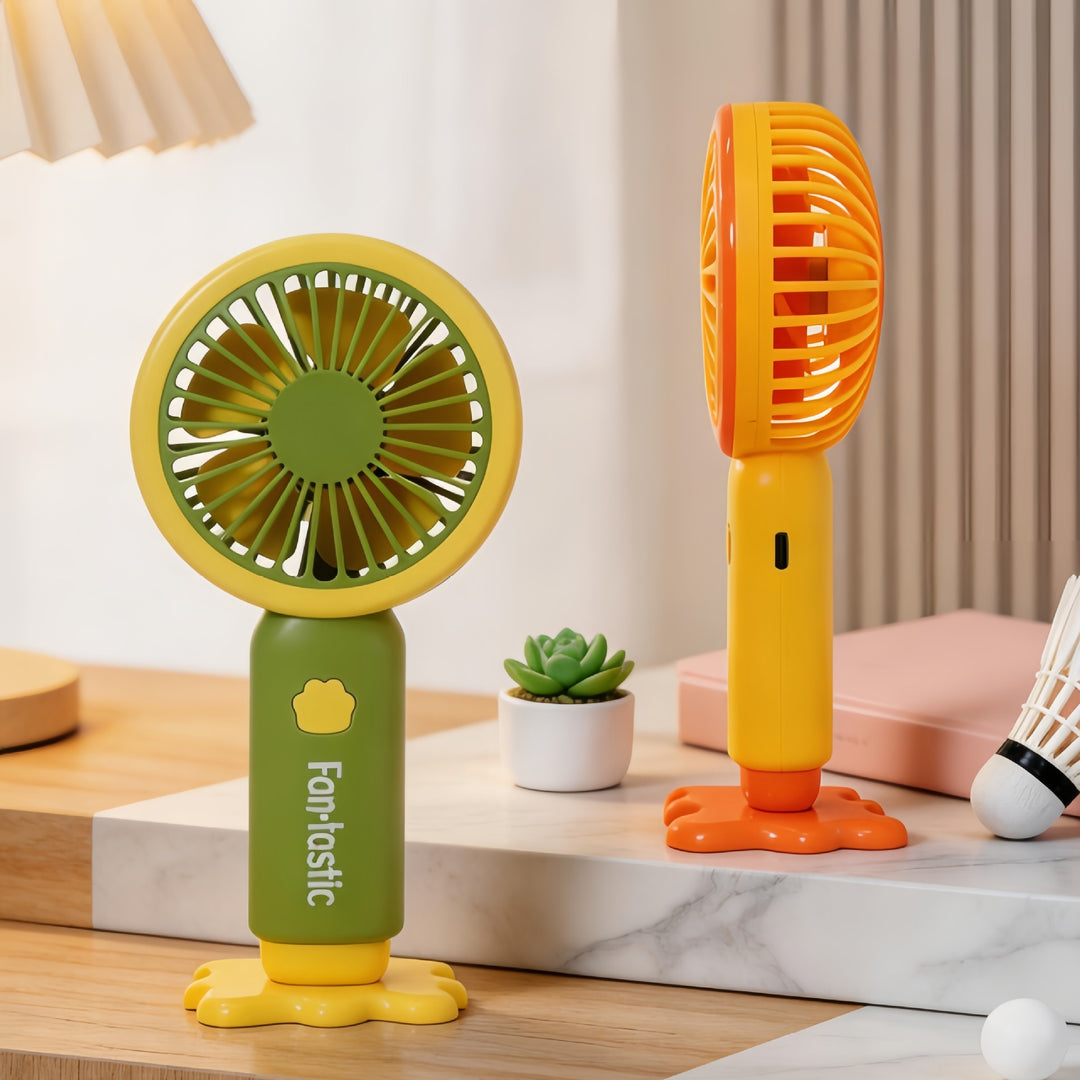 Dame Bærbar Håndvifte med multifunksjonell USB-ladefunksjon og ergonomisk design Skanto