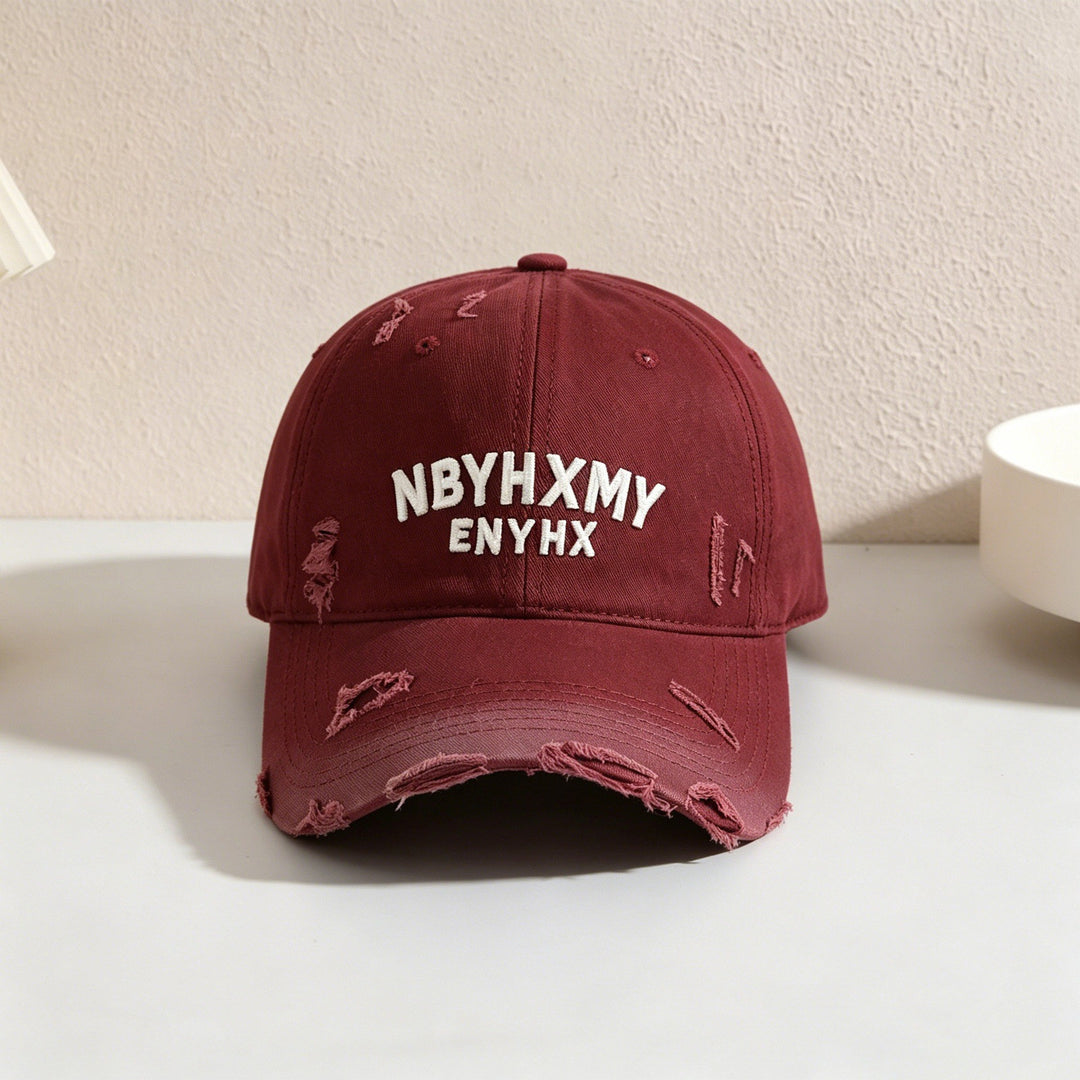 Herre Casual Slittet Teksturert Baseball Caps Skanto