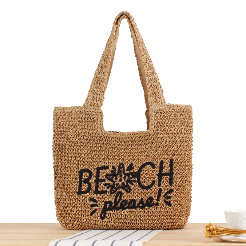 Beach Bag with Creative Text and Durable Material Skanto