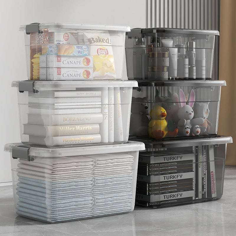 Women's Multifunctional Storage Box with Wheels and Secure Lid Skanto