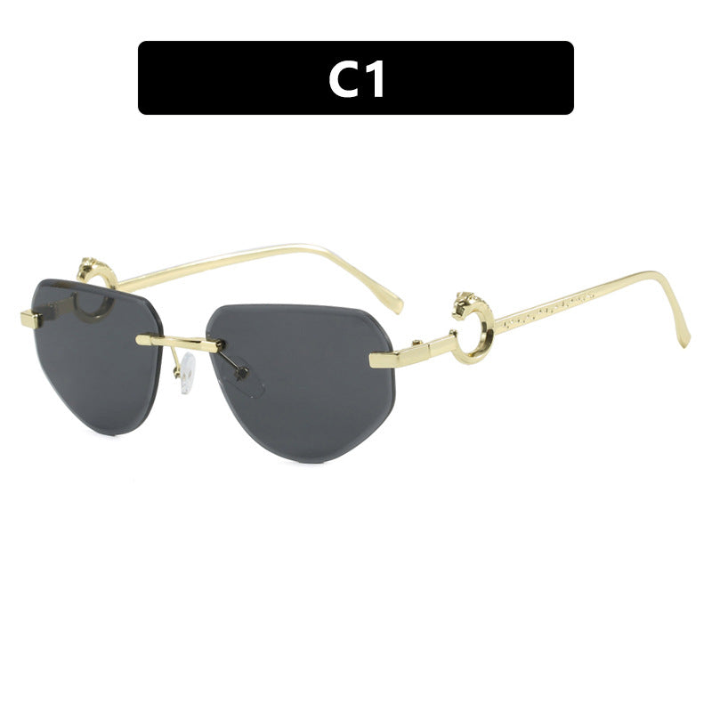 Women's trendy stylish sunglasses in modern design with filigree metal frame Skanto