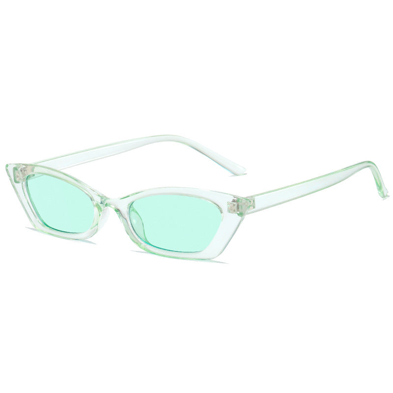Damer moteriktig Cat-Eye solbrille med transparent ramme Skanto