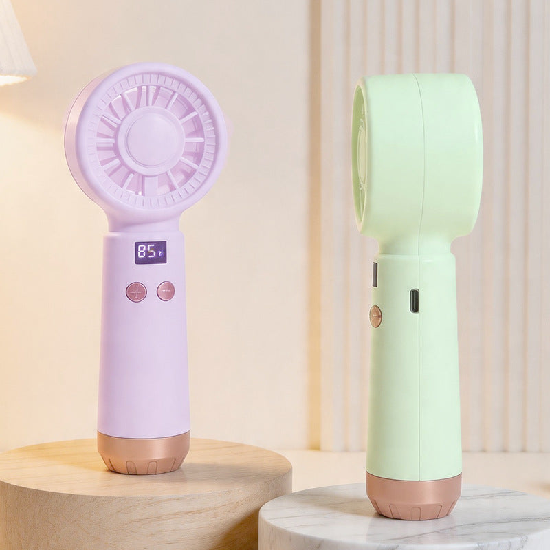 Unisex nan tragbar håndvifte med innebygd luftfukterfunksjon og digitalt display Skanto