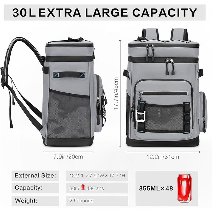 Unisex insulated cooler backpack with large volume, multiple organizer pockets and ergonomic shoulder straps Skanto