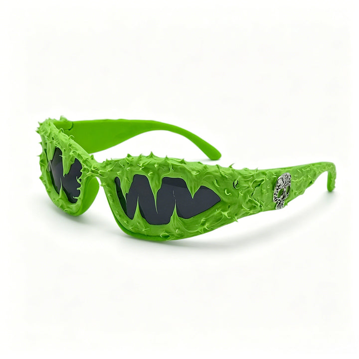 Dame kreativ fashion-solbriller med unike pigger og skull-design Skanto