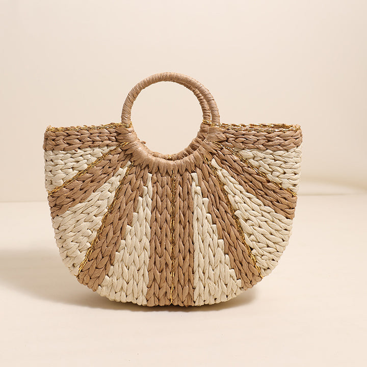 Trendy tote bag in modern wave pattern Skanto