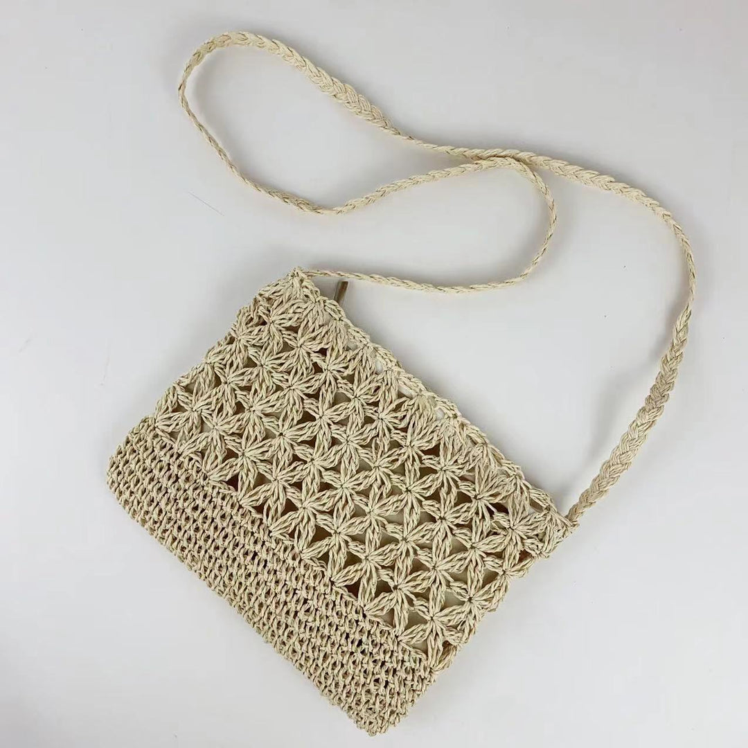 Makramee crossover bag with floral pattern Skanto