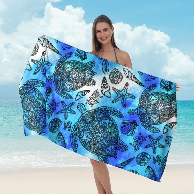 Strandhåndkle med iøynefallende surf-design Skanto