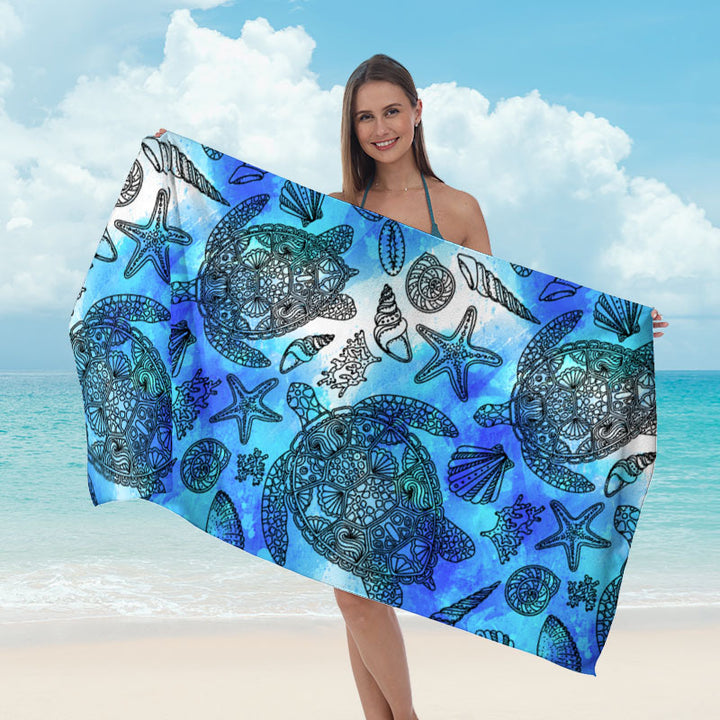 Strandhåndkle med iøynefallende surf-design Skanto