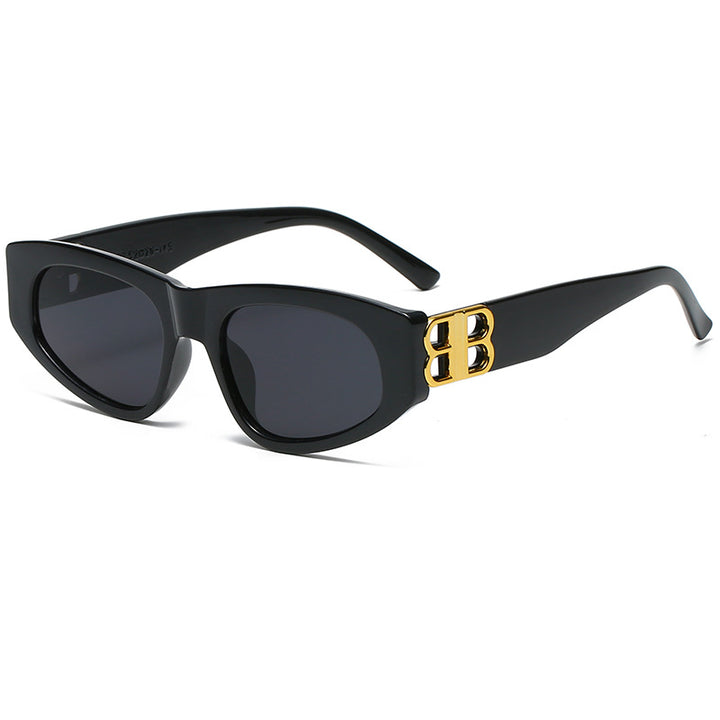 Dame Designer-solbrille med luksuriøse rammedetaljer Skanto