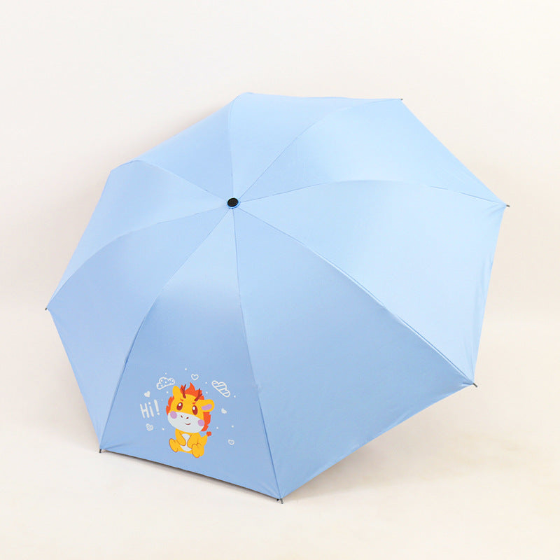 Kvinne Folding Paraply med Morsomt Dyre Design Skanto