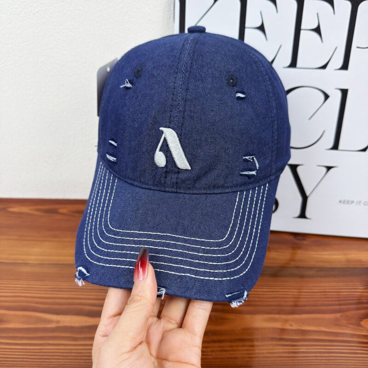 Herre Slitt Denim Stil Caps Skanto