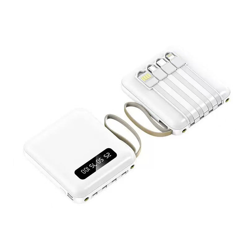 Multifunksjonell Powerbank med Integrert Kabel Skanto