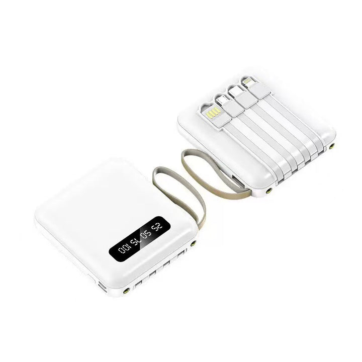 Multifunksjonell Powerbank med Integrert Kabel Skanto