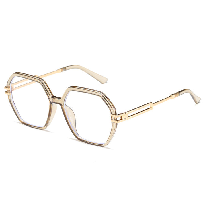 Dame moteriktig solbrille i avantgardistisk heksagon-design Skanto
