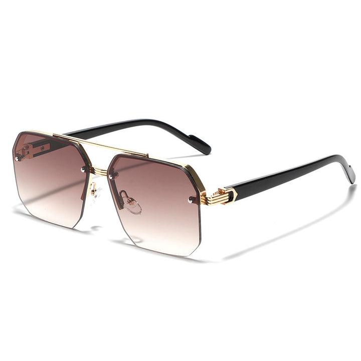 Dame sekskantet solbrille med elegant metallramme Skanto