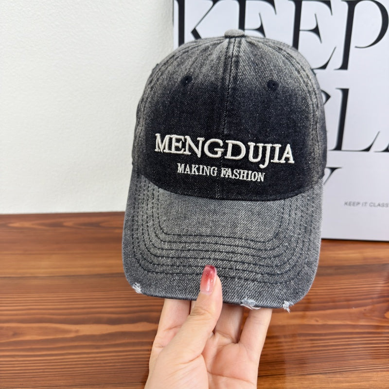 Herre Slitt Denim Baseball Cap Skanto 1784270408