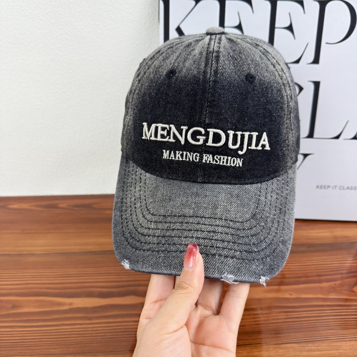 Herre Slitt Denim Baseball Cap Skanto 1784270408
