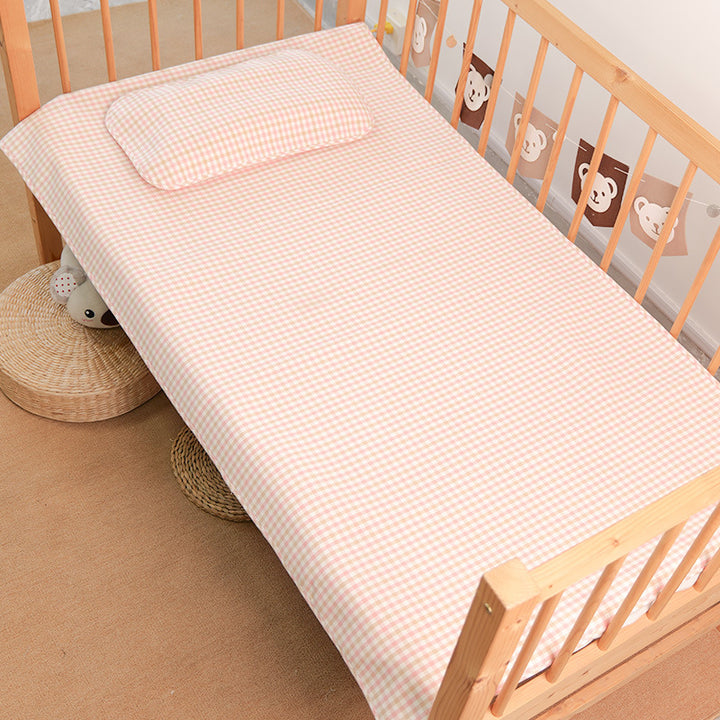 Damer babysengesett med rutete design Skanto