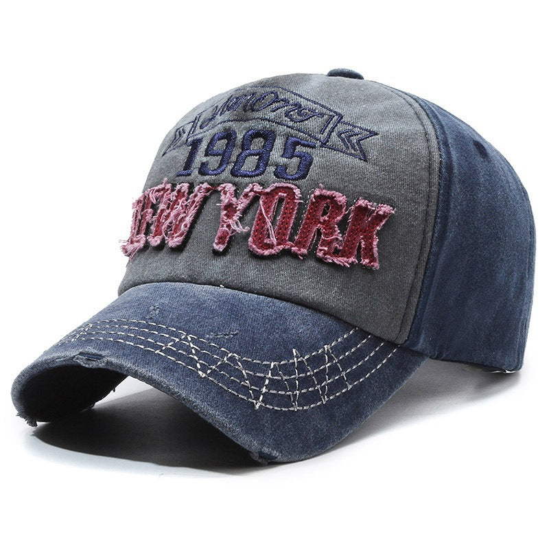 Men's Distressed Cotton Graphic Baseball Cap Skanto