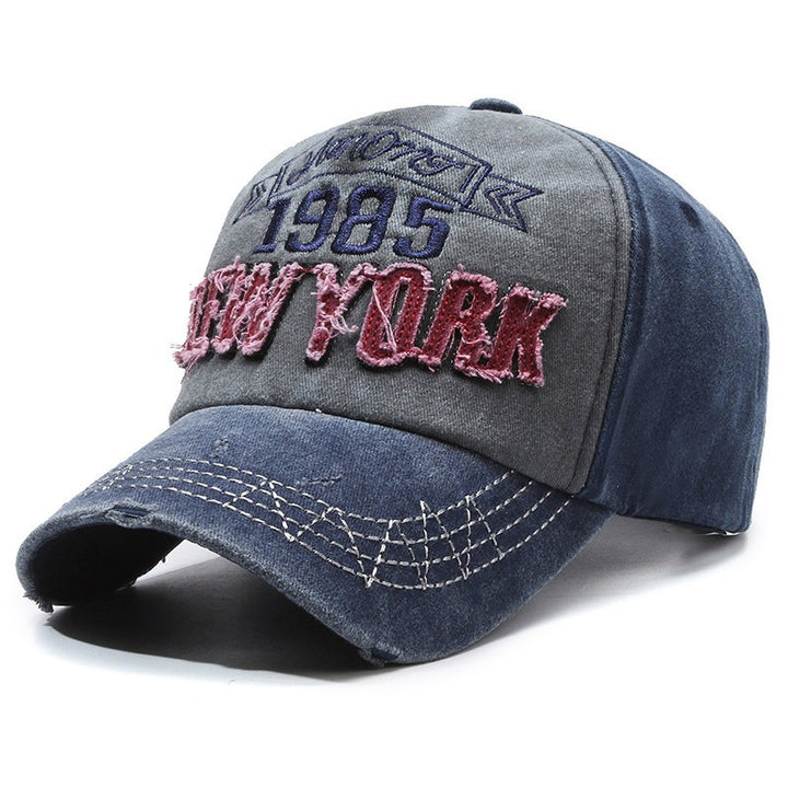 Men's Distressed Cotton Graphic Baseball Cap Skanto