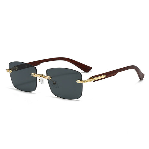 Dame moteriktig firkantet solbrille med elegante tre detaljer Skanto