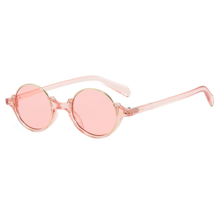 Women's round sunglasses with elegant plastic-coated frame Skanto
