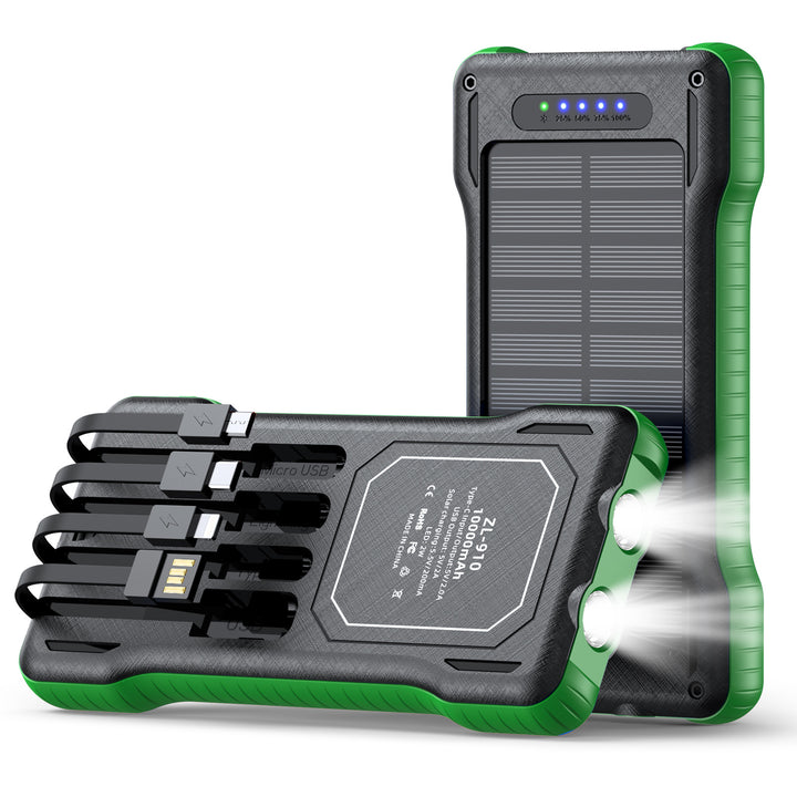 Høyytelses sol Powerbank med multifunksjonelle ladekabler Skanto