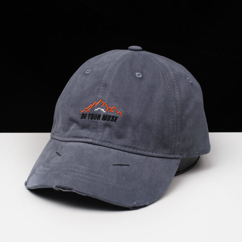 Kvinnenes Slitt Bomull Brodert Baseballcap Skanto