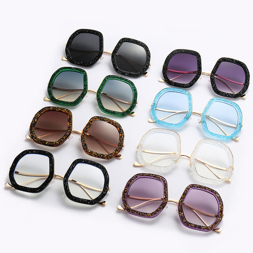 Damer ekstravagant solbrille med glitrende ramme Skanto
