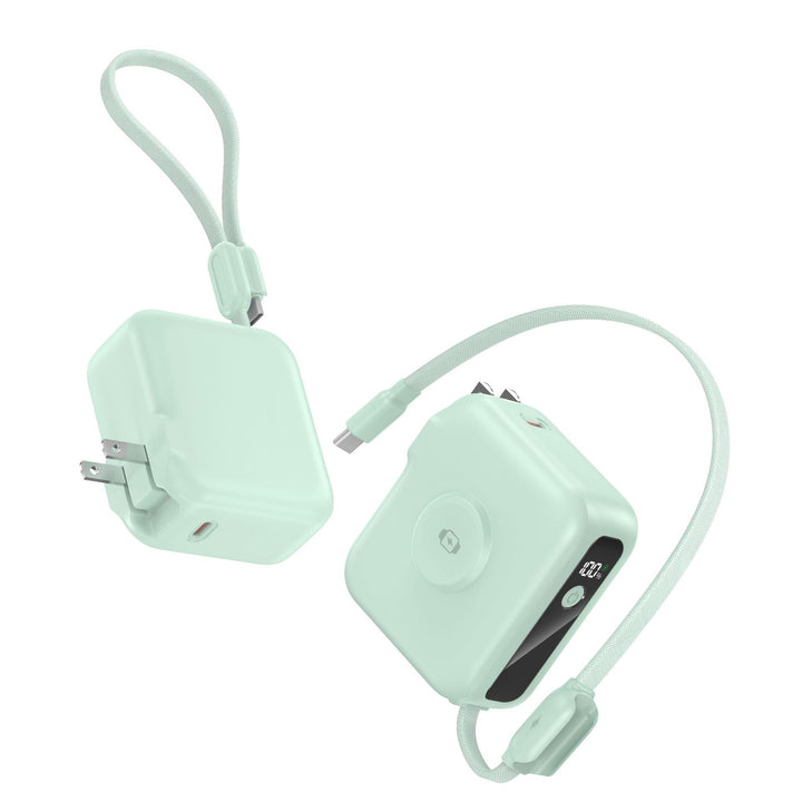 Kompakt Lader med Integrert Usb-C-Kabel og Digitalt Display Skanto