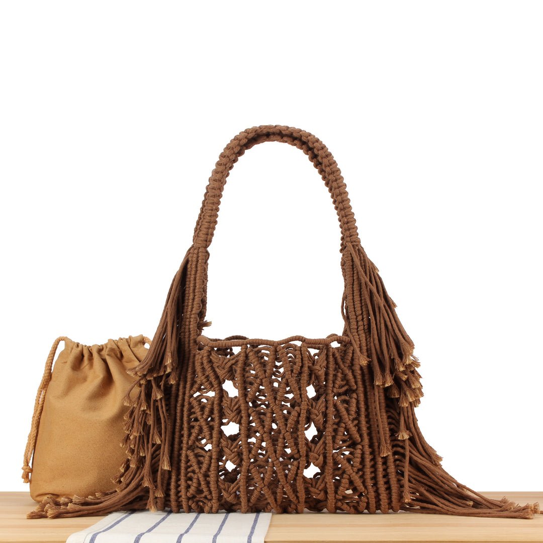 Hand-Knotted Macrame Bag Skanto