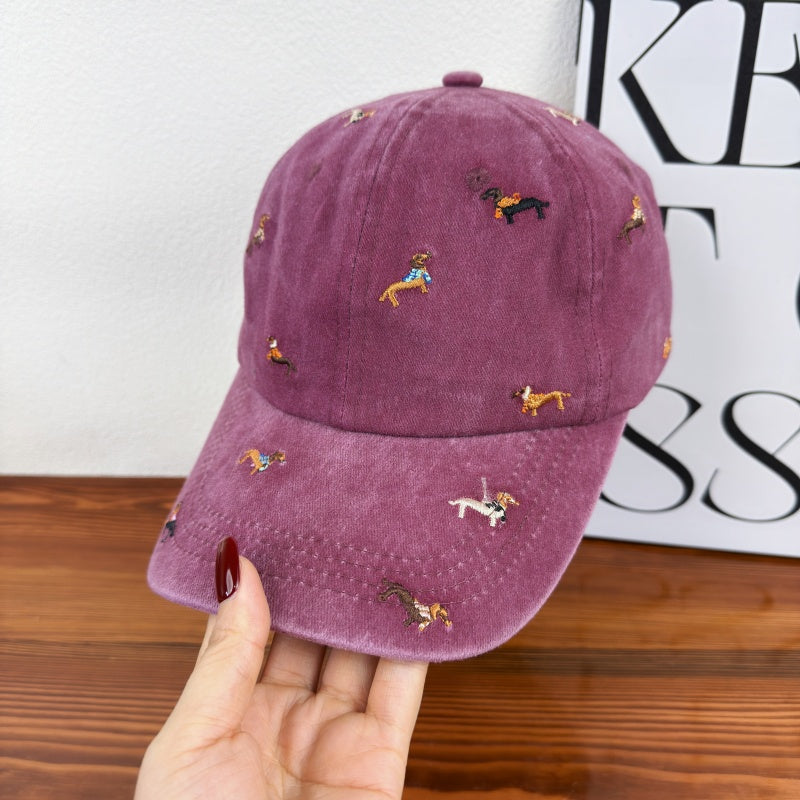 Unisex Brodert Hundetema Baseball Cap Skanto