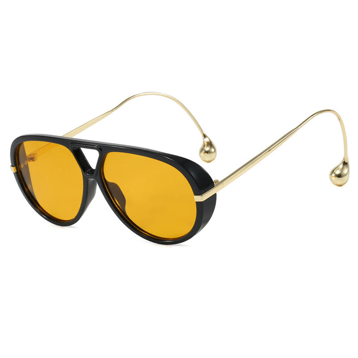 Women's Fashionable Pilot Sunglasses with Luxurious Metal Frame Skanto