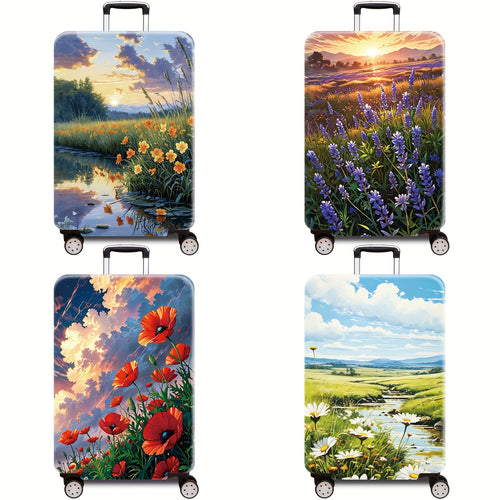 Kunstnerisk Blomster Hardt skall Koffert Skanto
