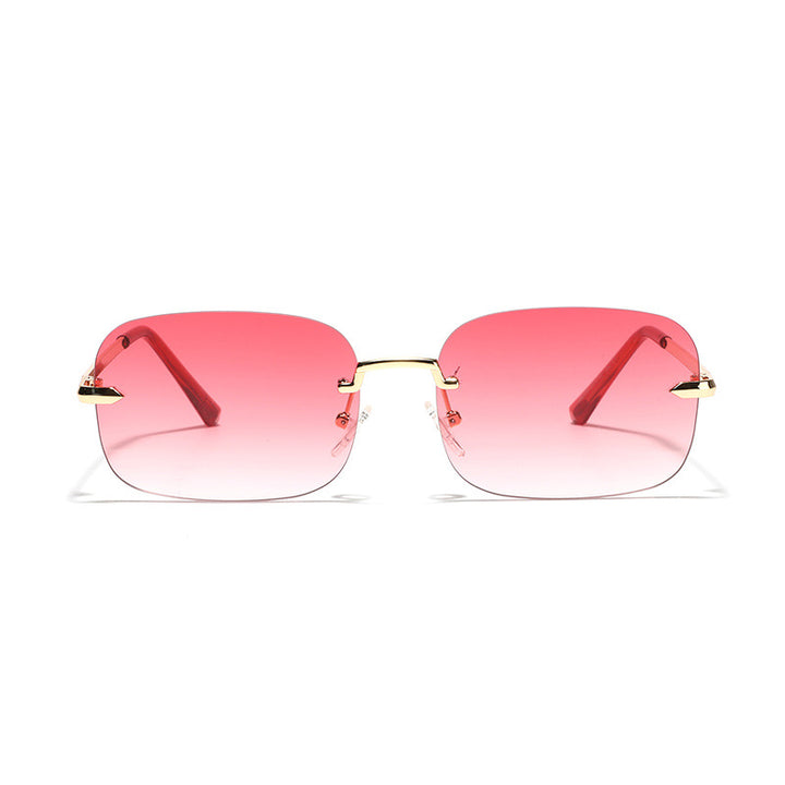 Dame Oversized solbriller med filigran metallramme Skanto