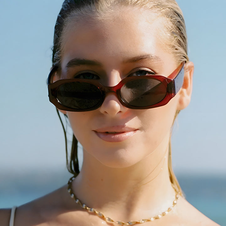 Women's extravagant sunglasses in stylish retro design Skanto