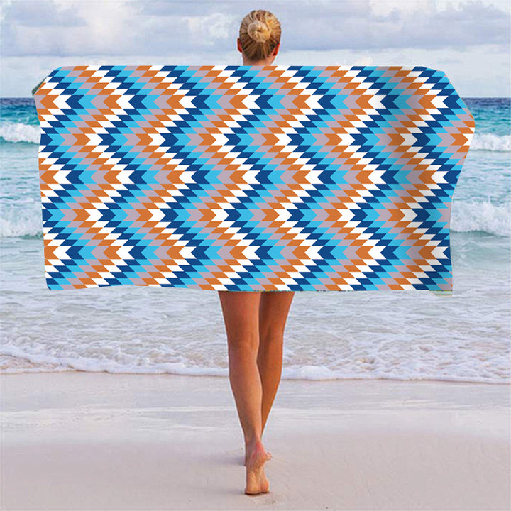 Strandhåndkle med unikt geometrisk mønster Skanto