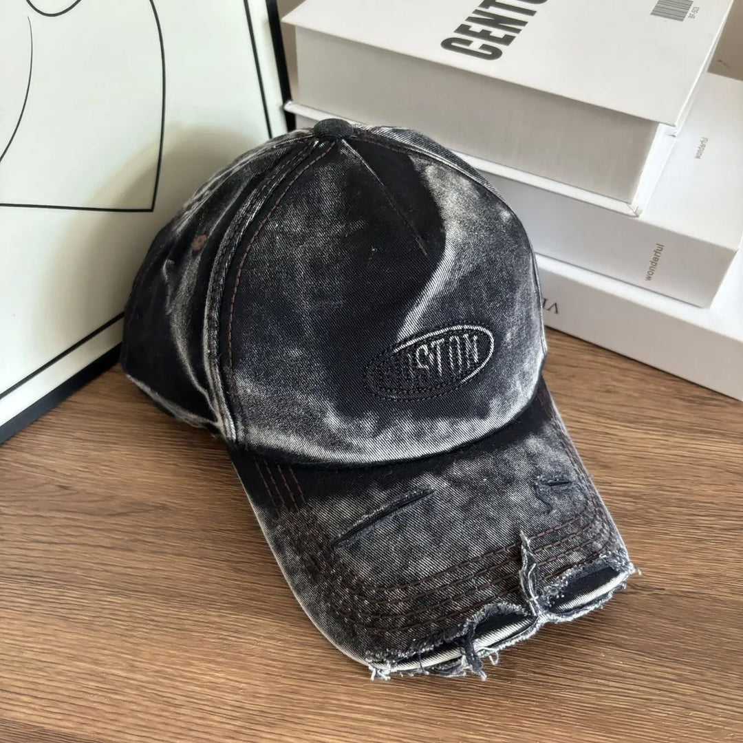 Men's Distressed Denim Effekt Baseball Cap Skanto