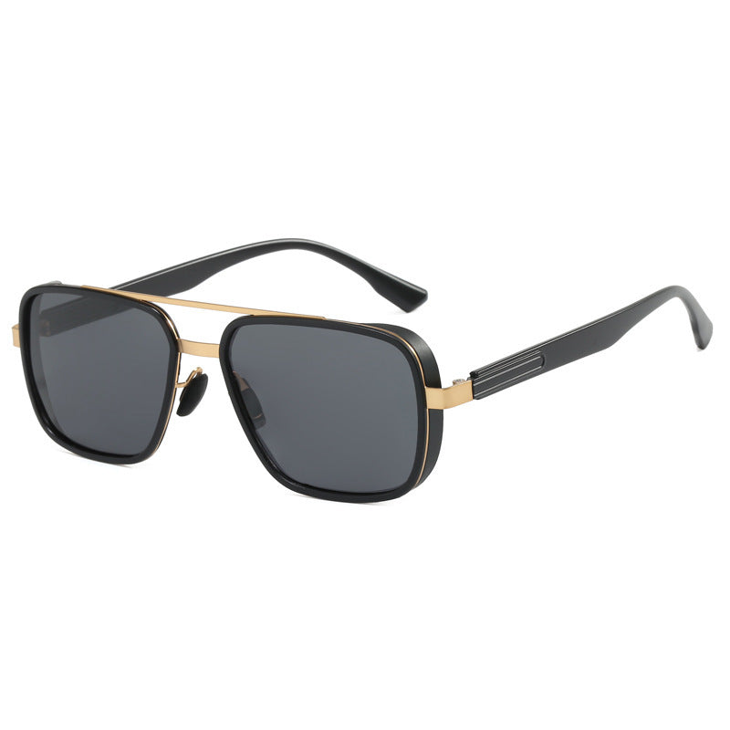 Dame elegant firkantet solbrille med høykvalitets metallramme Skanto