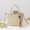 Handmade macrame tote bag with decorative string Skanto